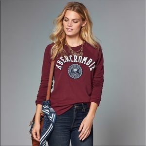 Abercrombie Logo Graphic Crew Sweatshirt